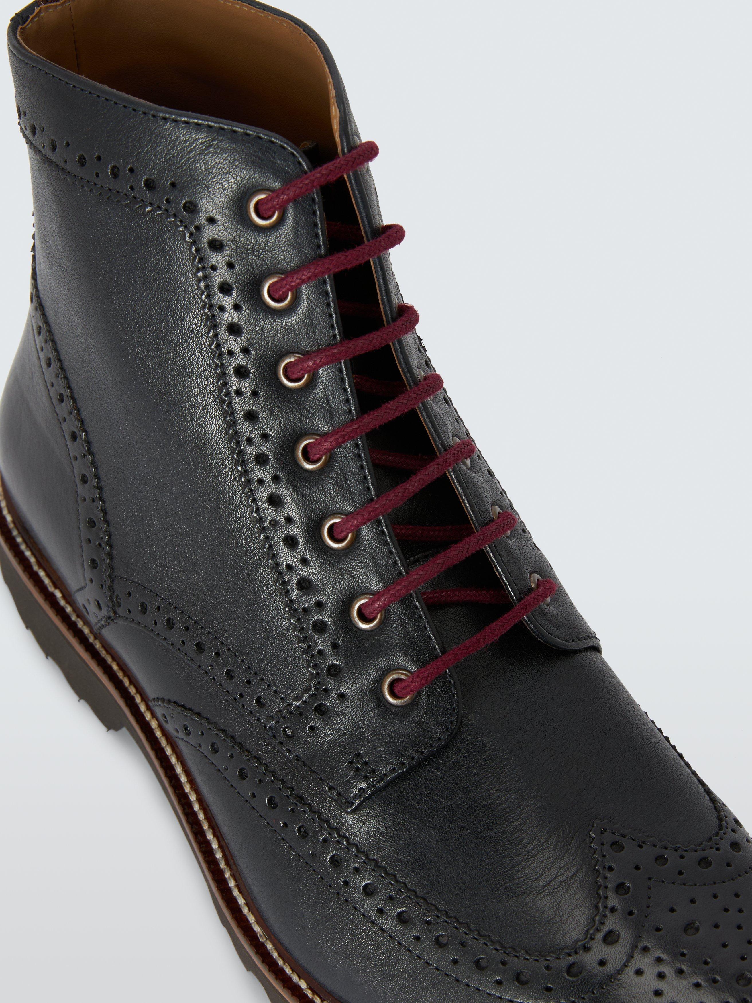 Product image 6 of 7, which shows Oliver Sweeney Marbry Leather Derby Boots, Navy, 7