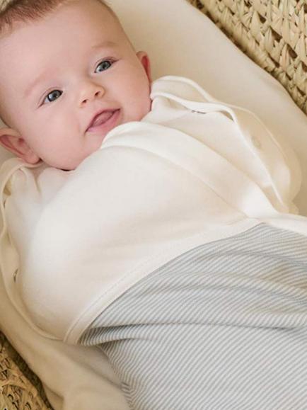 MORI Baby Swaddle Bag, Blue - view 2, Blue