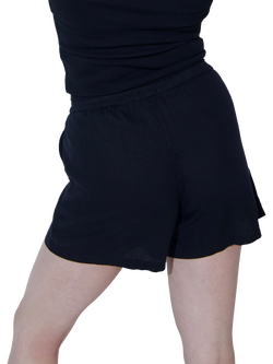 Lovall Everyday Relaxed Fit Linen Blend Shorts - view 2, Black