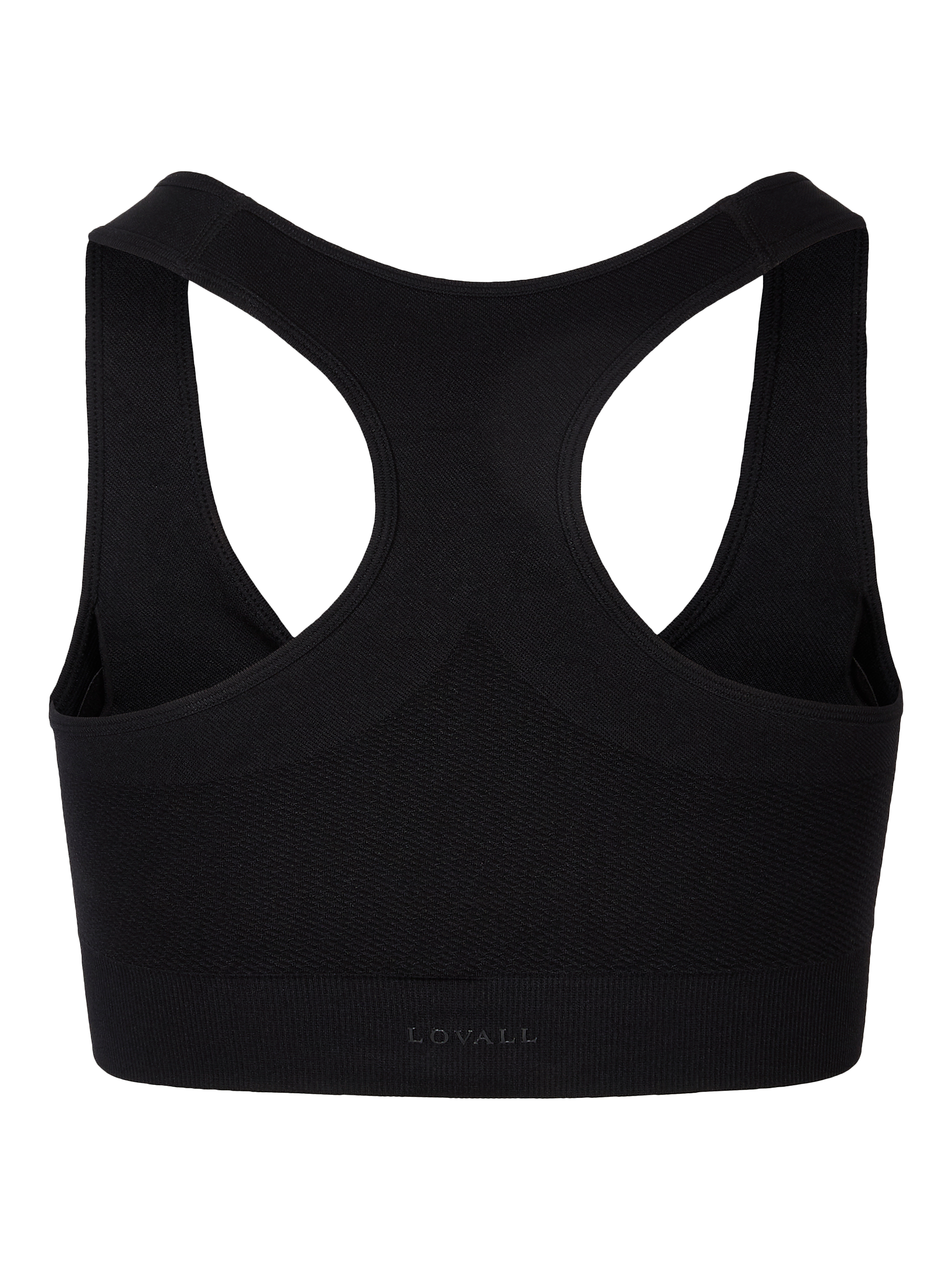 Product image 6 of 6, which shows Lovall Sculpt Seamless Sports Bra, Black, 4-6