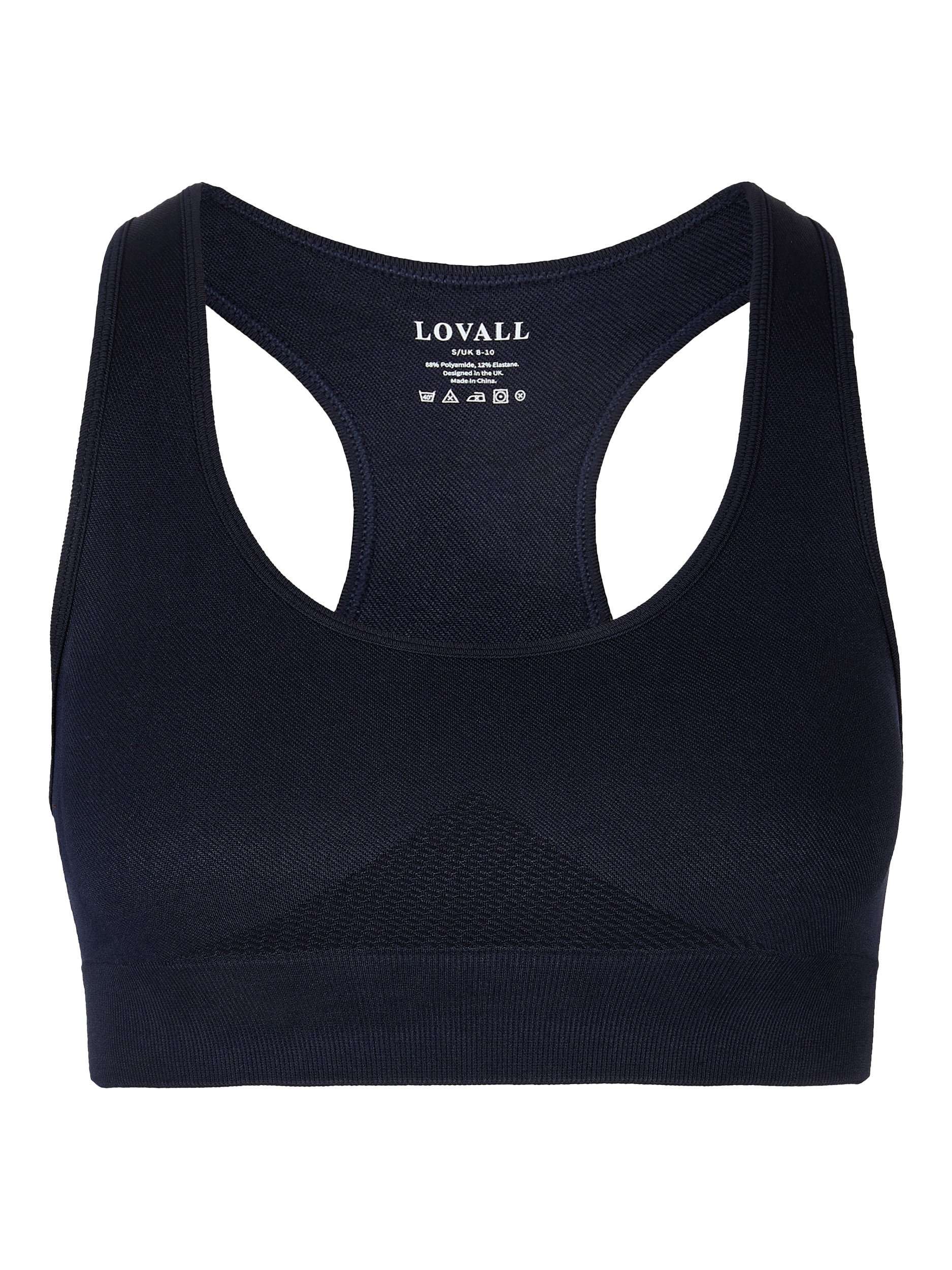 Product image 5 of 6, which shows Lovall Sculpt Seamless Sports Bra, Deep Navy, 4-6