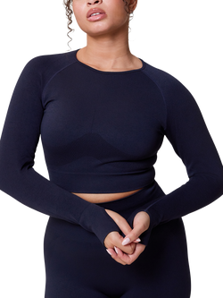 Lovall Sculpt Seamless Long Sleeve Top, Shadow, Deep Navy