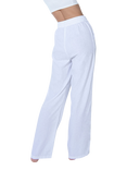 Lovall Linen Blend Wide Leg Trousers, White