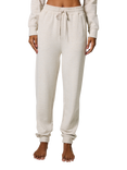 Lovall Luxe High Waist Lounge Joggers, Vanilla Marl