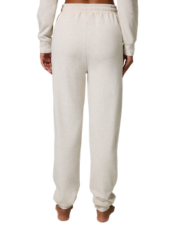Lovall Luxe High Waist Lounge Joggers, Vanilla Marl - view 2, Vanilla Marl