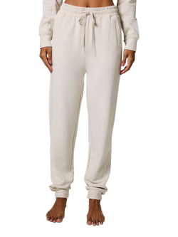 Lovall Tall Luxe Lounge High Waist Joggers, Vanilla Marl, Vanilla Marl