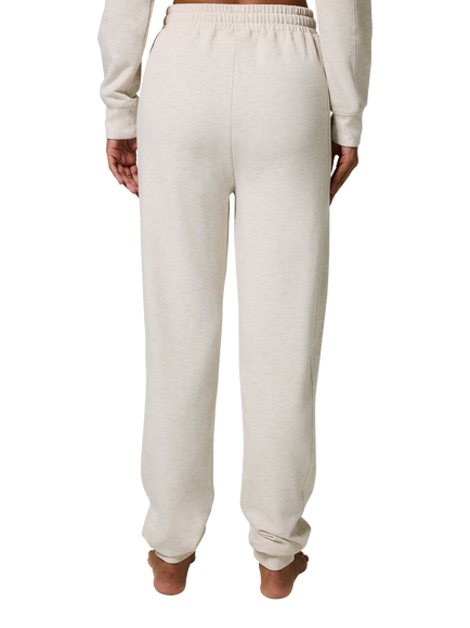 Lovall Tall Luxe Lounge High Waist Joggers, Vanilla Marl - view 2, Vanilla Marl
