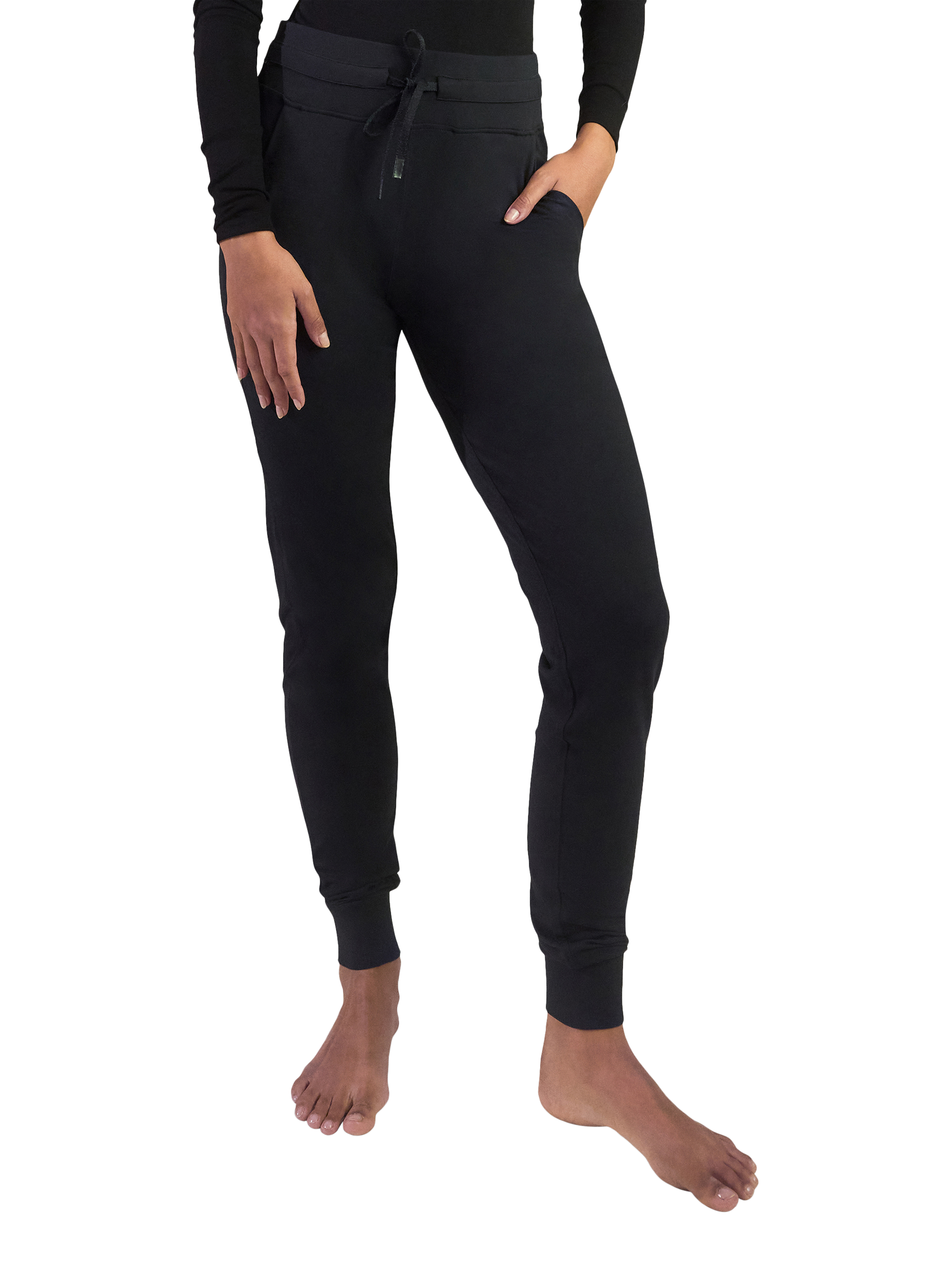 Product image 1 of 4, which shows Lovall Recharge High Waist Joggers, Black, 8