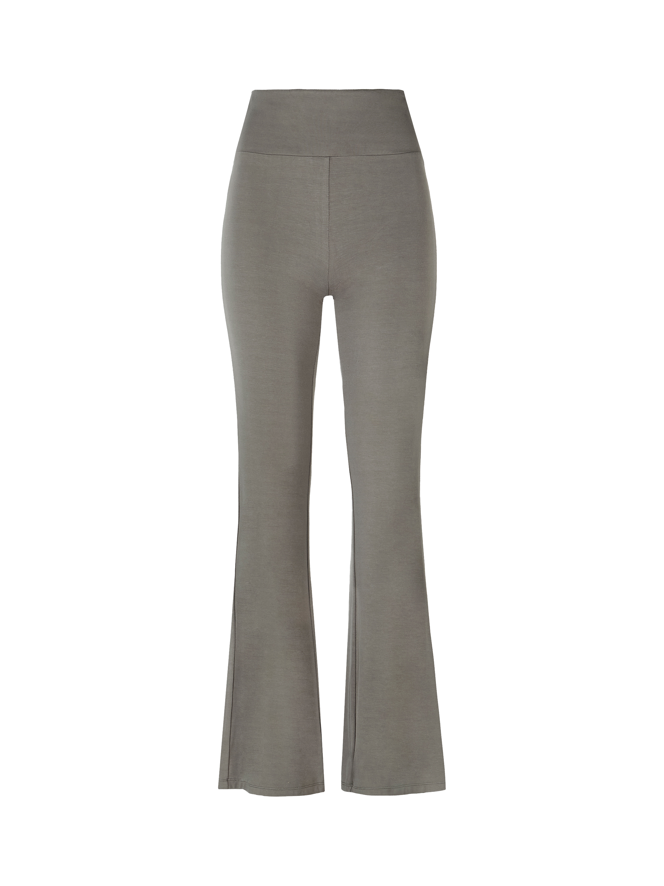 Product image 5 of 5, which shows Lovall Regular High Waist Lightweight Flared Leggings, Slate Green, 6