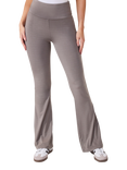 Lovall Tall Lightweight Flare High Waist Leggings, Slate Green