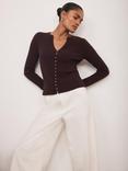 Mint Velvet Cotton Blend Ribbed Top