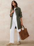 Mint Velvet Utility Parka Coat, Green