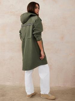 Mint Velvet Utility Parka Coat, Green - view 2, Green
