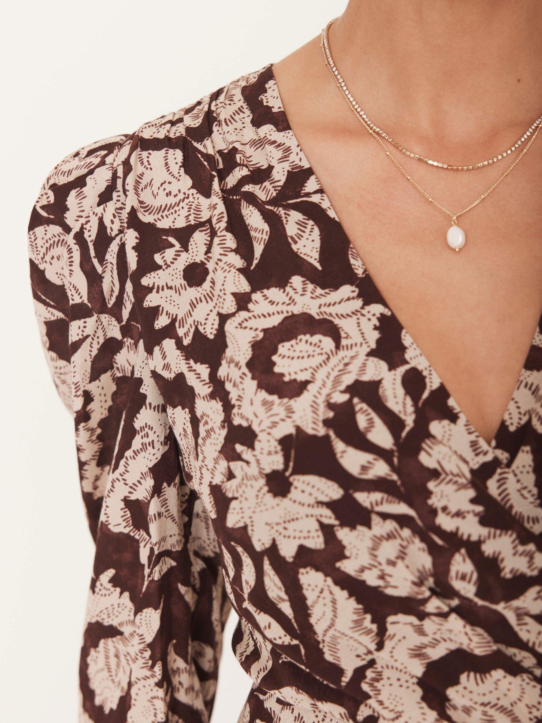 Product image 6 of 8, which shows ral Print Wrap Dress RDBU 18