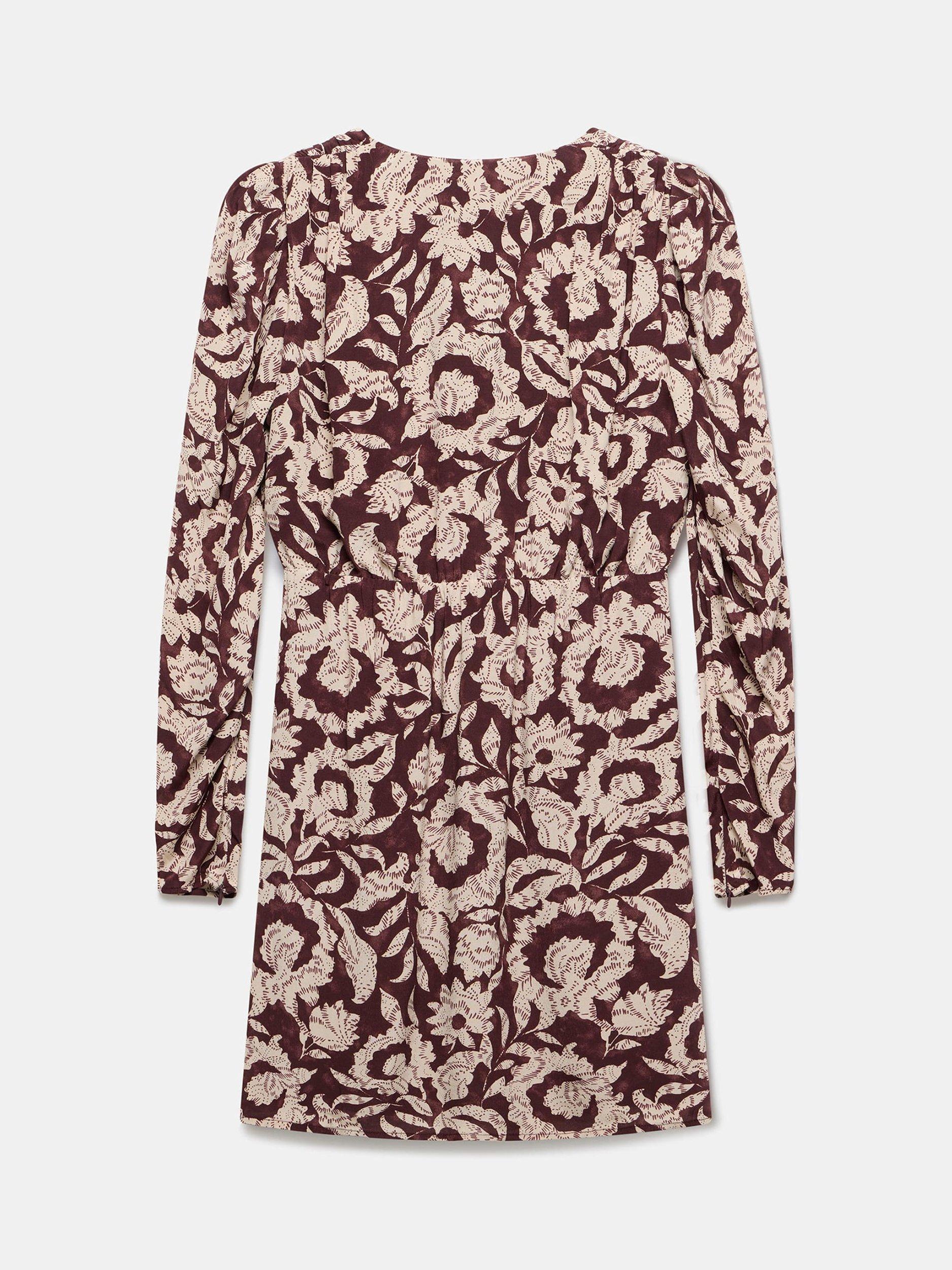 Product image 8 of 8, which shows ral Print Wrap Dress RDBU 18