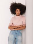 Mint Velvet Cotton Lace Trim Short Sleeve Round Neck T-Shirt