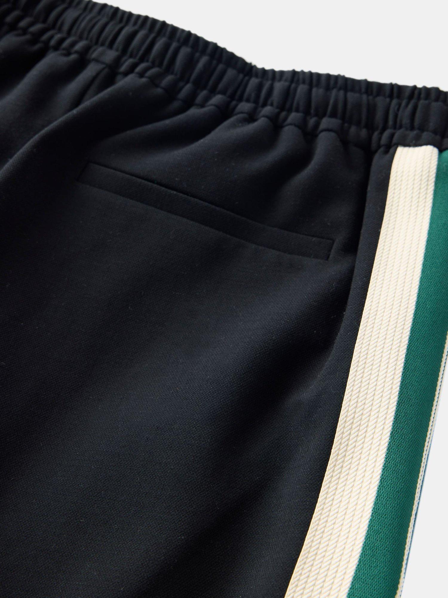 Product image 8 of 8, which shows Mint Velvet Side Stripe Wide Leg Trousers, Black, L Reg