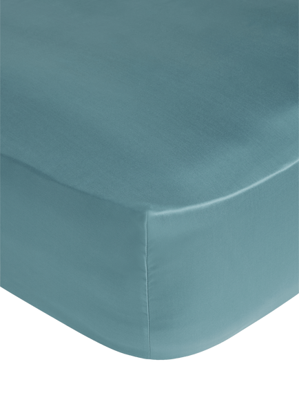 John Lewis 300 Thread Count Fitted Sheet containing TENCEL™ Lyocell, Blue