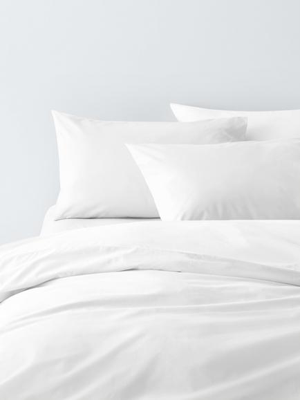 John Lewis Crisp & Fresh Cotton Rich 200 Thread Count Fitted Sheet, White White