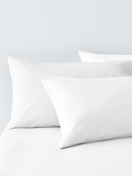 John Lewis Crisp & Fresh Cotton Rich 200 Thread Count Fitted Sheet - view 2, White White