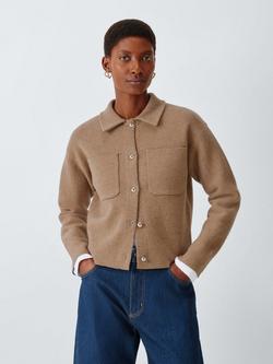 John Lewis Double Knit Wool Jacket, Camel, Camel