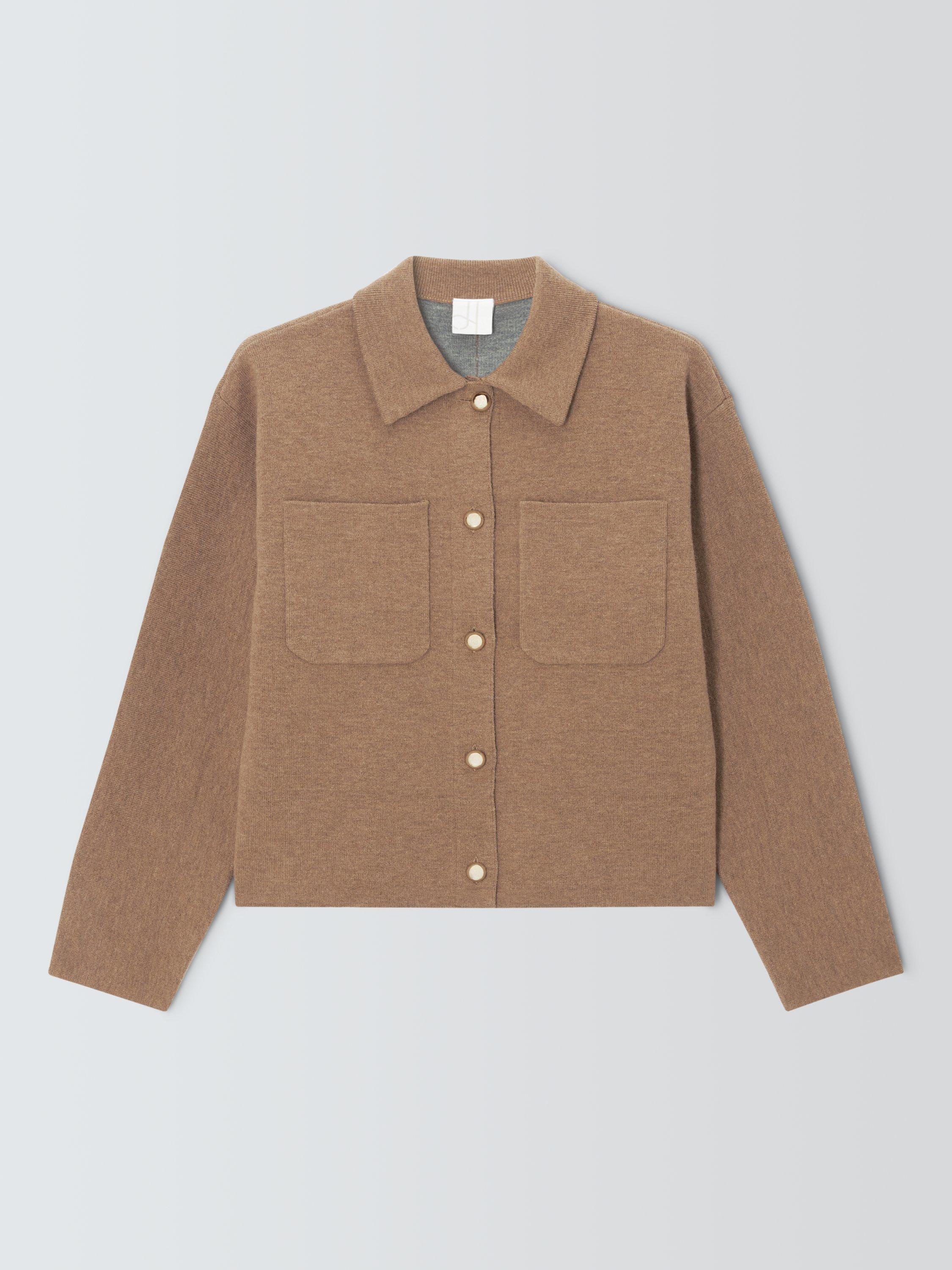 Product image 4 of 6, which shows John Lewis Double Knit Wool Jacket, Camel, XS