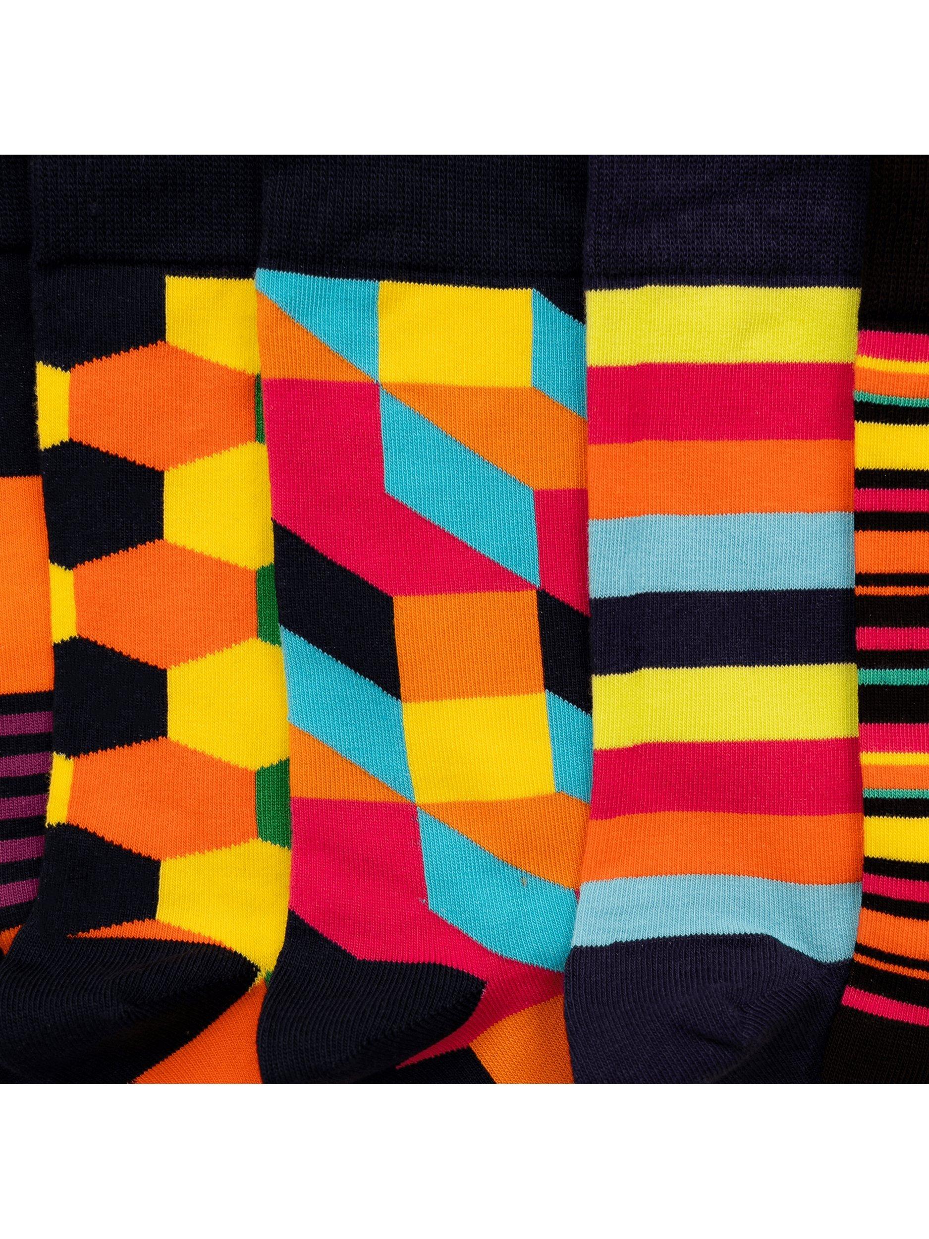 Product image 2 of 4, which shows OddBalls Mix & Match Stretch Cotton Socks, Pack of 7, Multi, Multi, 3–6
