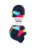 OddBalls Random Stretch Cotton Ankle Socks, Pack of 6, Multi