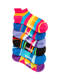 OddBalls Reserved Stretch Cotton Ankle Socks, Pack of 6, Multi