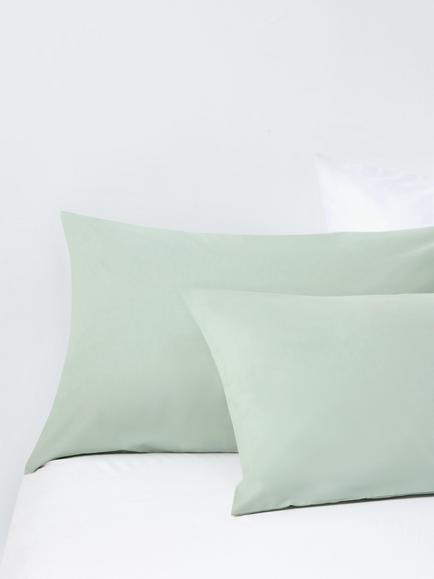 John Lewis Crisp & Fresh Cotton Rich 200 Thread Count Duvet Cover Set, Green Light - view 2, Green Light