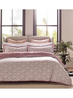 Christy Ditsy Gingham Duvet Cover Set, Berry
