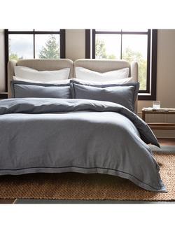 Christy Gingham Reversible Duvet Cover Set - view 2, Blue