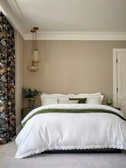 Christy Scallop Duvet Cover Set, Matcha