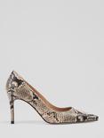 L.K.Bennett Floret Pointed Toe Court Shoes, Black/White