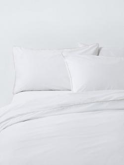 John Lewis 400 Thread Count Organic Cotton Piped Duvet Cover Set, Natural
