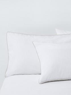 John Lewis 400 Thread Count Organic Cotton Piped Duvet Cover Set - view 2, Natural