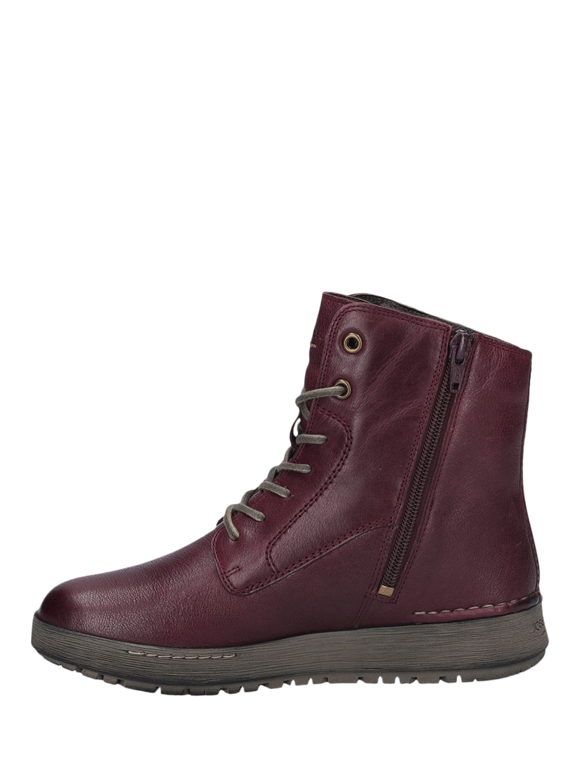 Product image 4 of 5, which shows Josef Seibel Anna 51 Leather Ankle Boots, Plum, 3