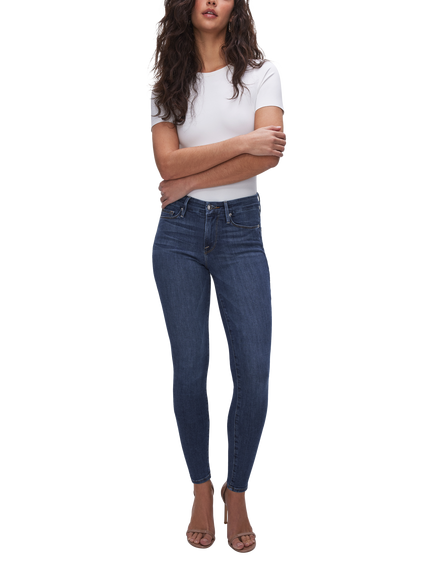 Good American Good Legs Skinny Jeans, Blue, Blue