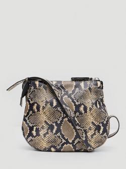 HUSH Snake Crescent Leather Bag, Multi, Multi