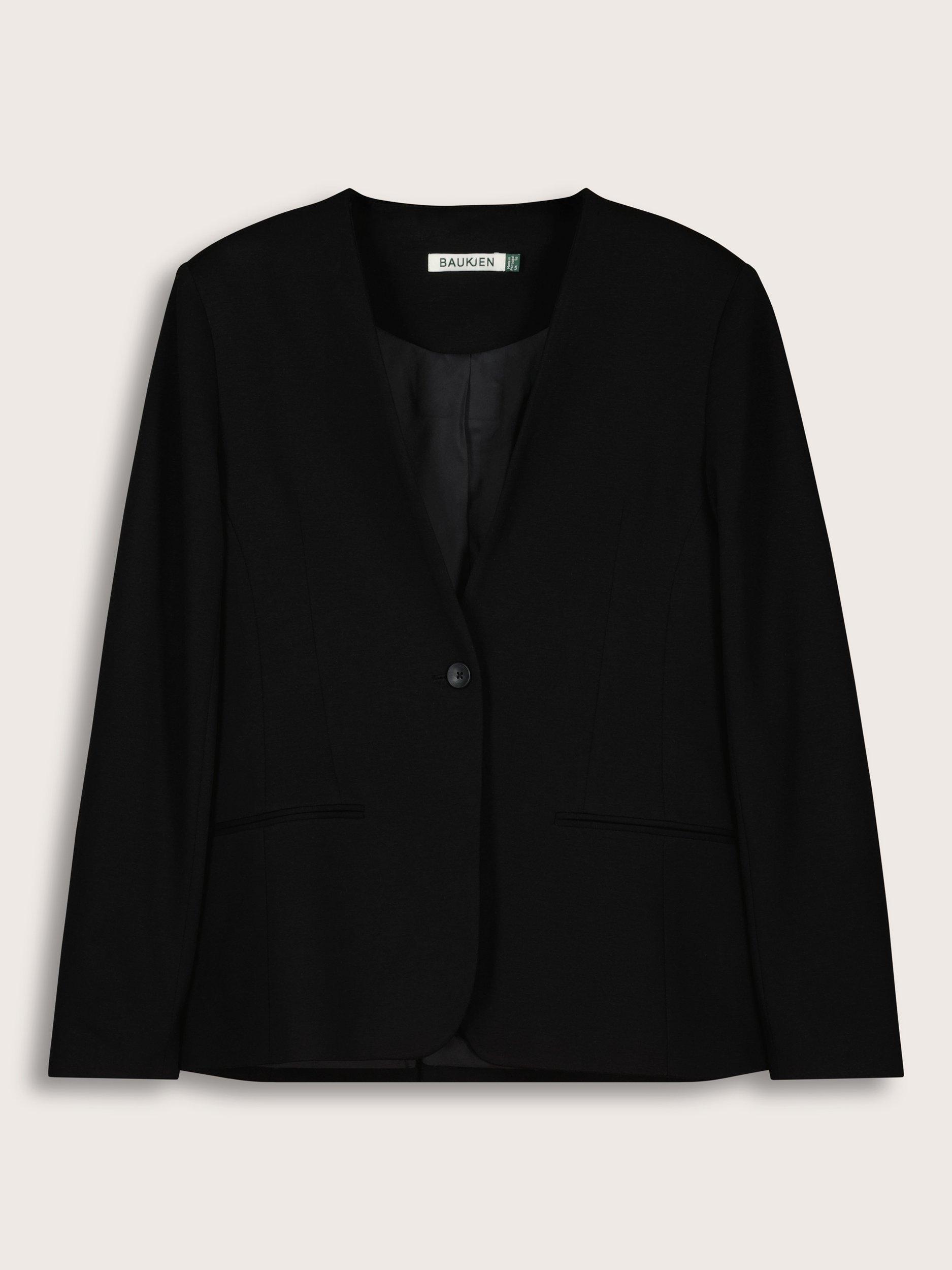 Product image 5 of 7, which shows Baukjen Yolanda Ponte Blazer, Caviar Black, 10