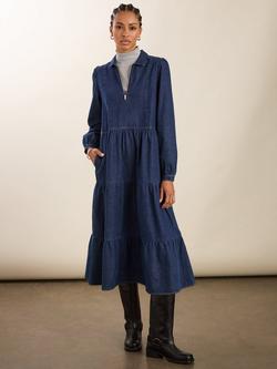 Baukjen Cody Denim Midi Dress, Indigo, Indigo