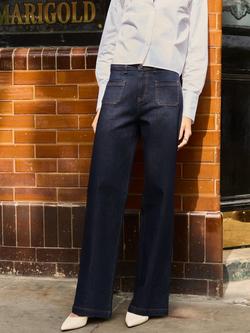 Baukjen Robyn Stretch Wide Leg Jeans, Dark Blue, Dark Blue