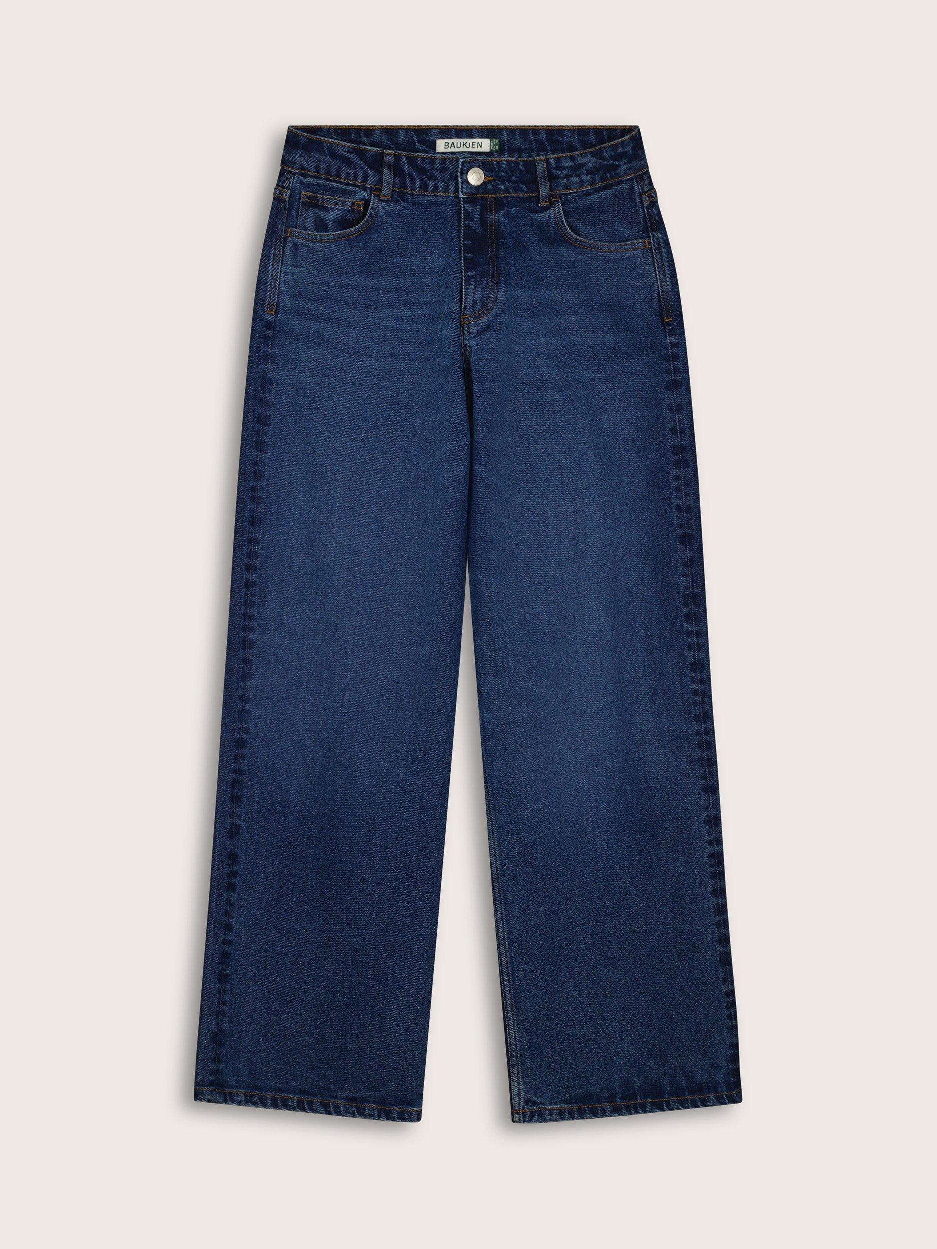 Product image 4 of 6, which shows Baukjen Wide Leg Slouch Jeans, Dark Indigo, 10
