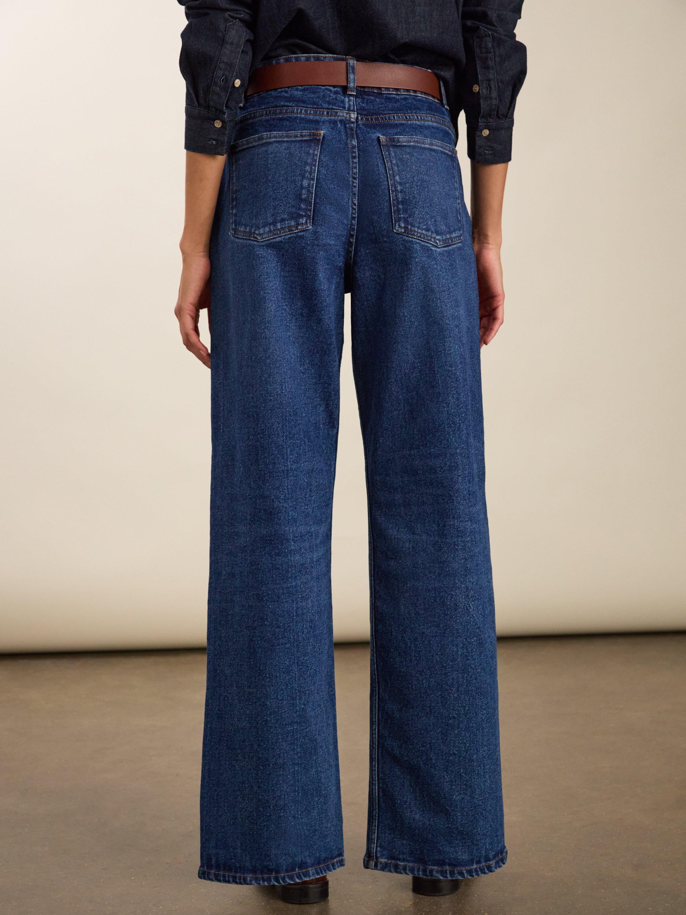 Product image 6 of 6, which shows Baukjen Wide Leg Slouch Jeans, Dark Indigo, 10