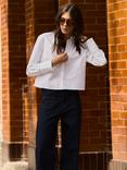 Baukjen Corey Cropped Shirt, Pure White