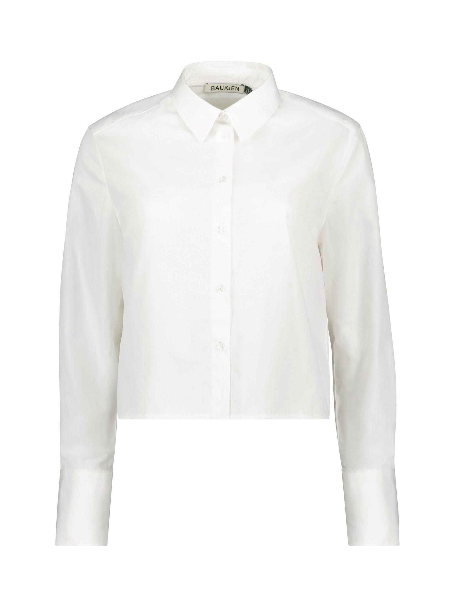 Product image 4 of 6, which shows Baukjen Corey Cropped Shirt, Pure White, 10