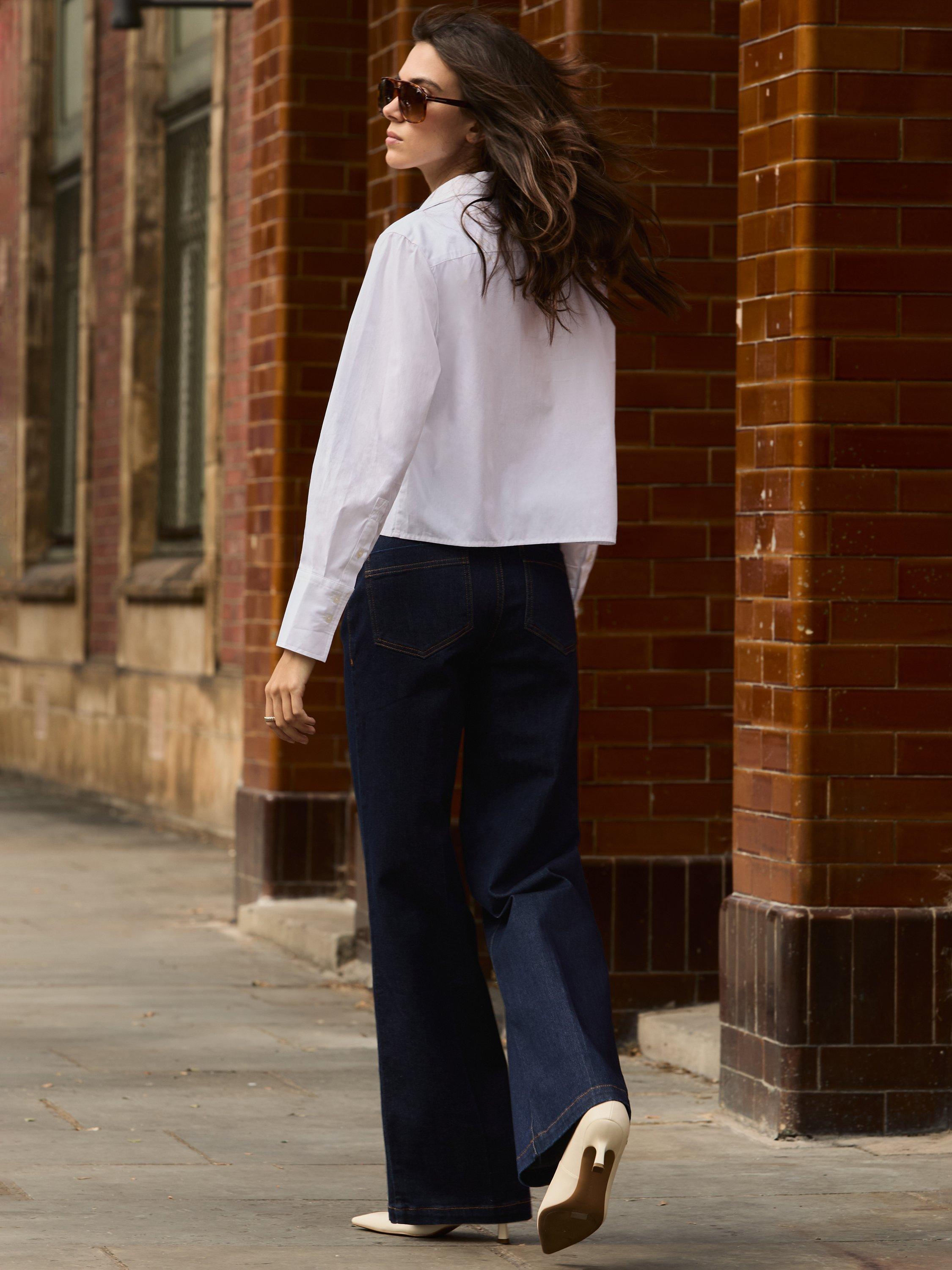 Product image 6 of 6, which shows Baukjen Corey Cropped Shirt, Pure White, 10