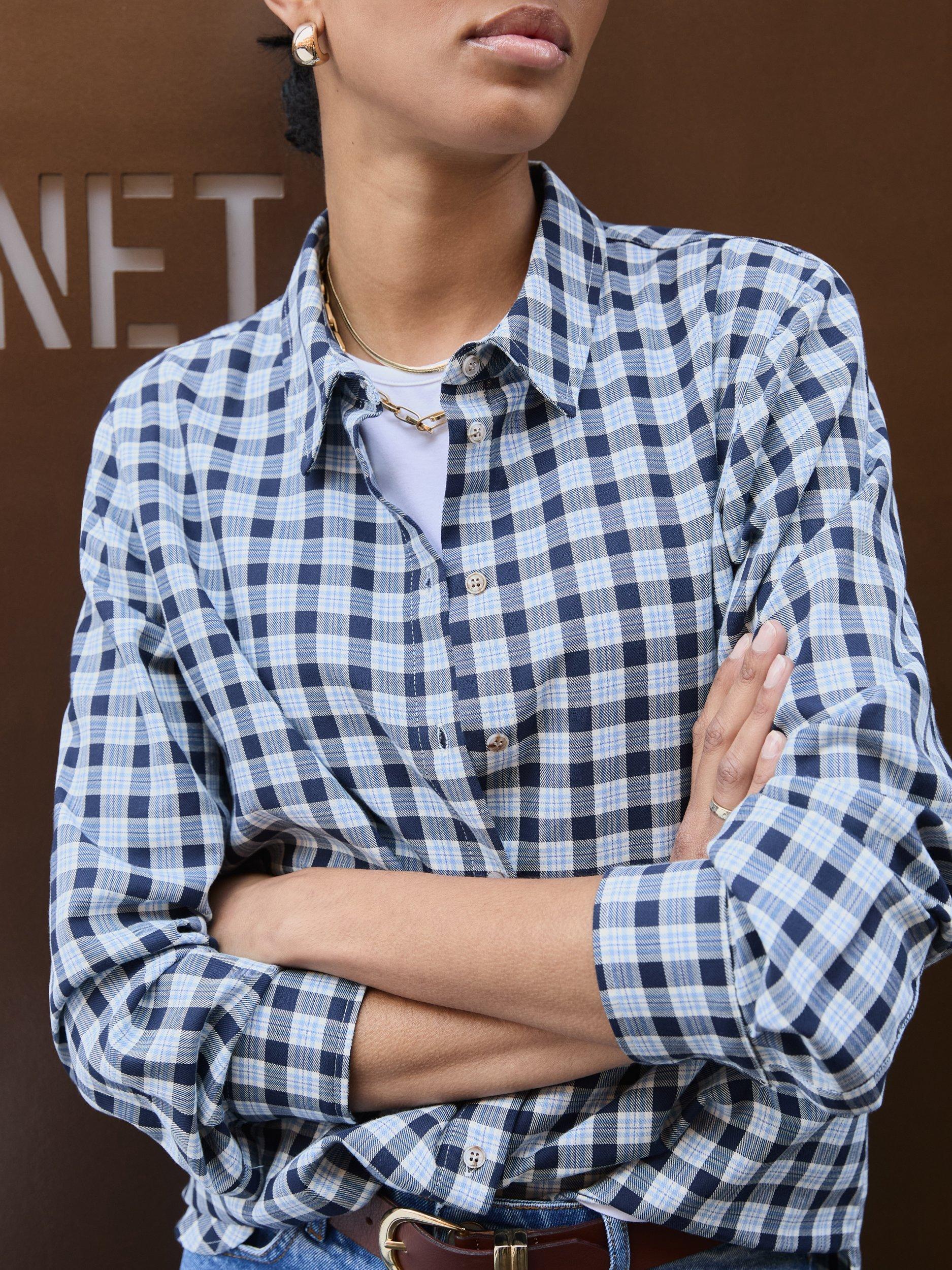 Product image 5 of 7, which shows Baukjen Graca Check Shirt, Blue/Multi, 8