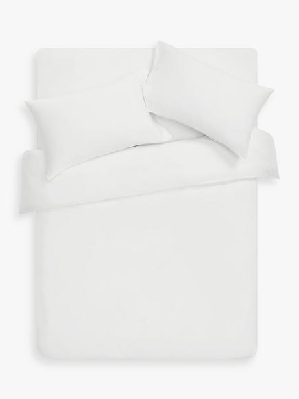 John Lewis 300 Thread Count Duvet Cover Set containing TENCEL™ Lyocell, White