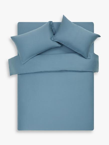 John Lewis 300 Thread Count Duvet Cover Set containing TENCEL™ Lyocell, Blue